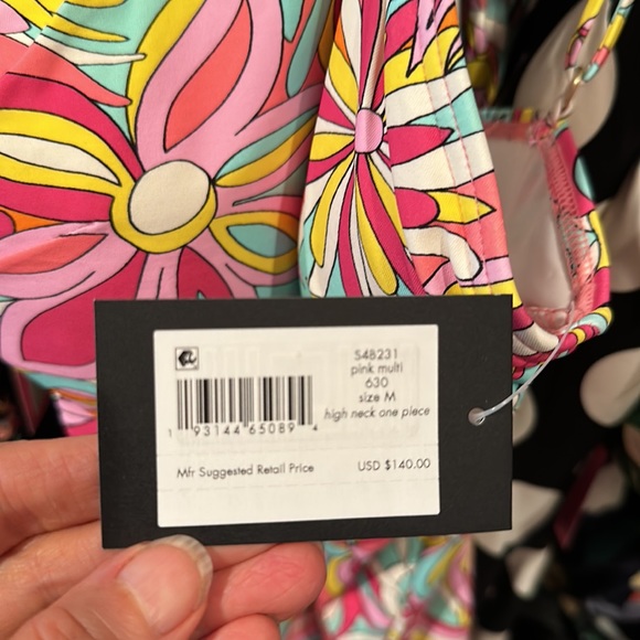 Kate Spade High Neck One Piece Swimsuit Anemone Floral NWT - Picture 4 of 5